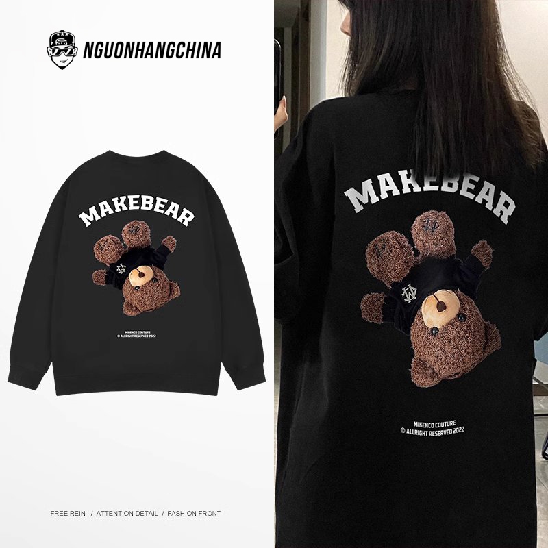Áo sweater nỉ Nelly Heybig cổ tròn dài tay - Make Bear
