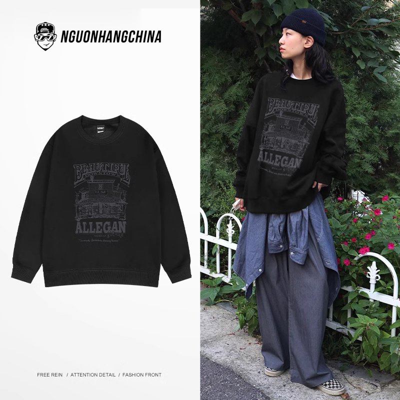 Áo Sweater nỉ Nelly Heybig cổ tròn dài tay - Allegant