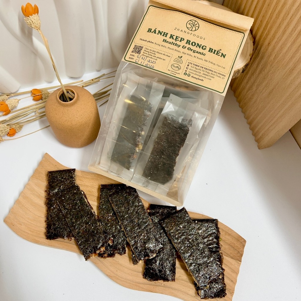 Bánh Kẹp Rong Biển Mix Hạt Dinh Dưỡng Healthy & Organic Set 12 Bánh - Zhangfoods
