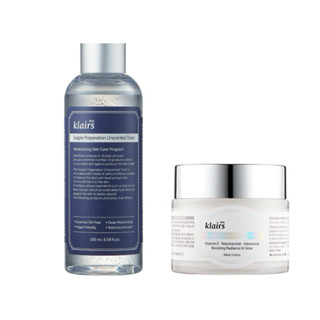 COMBO Nước Hoa Hồng Klairs Supple Preparation Toner 180ml + Mặt Nạ Ngủ Klairs Freshly Juiced Vitamin E Mask 90ml