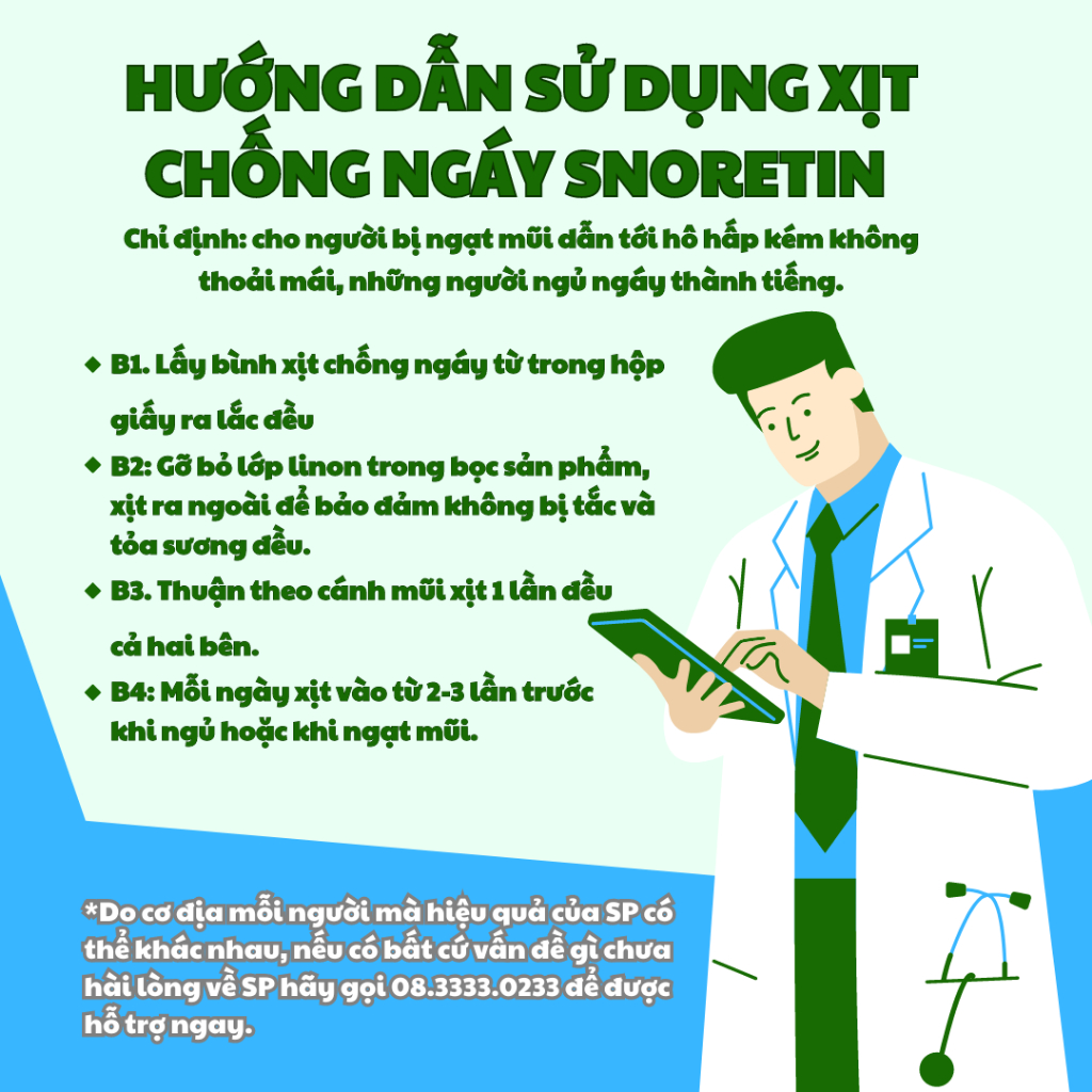 Xịt chống ngáy khi ngủ hiệu quả dành cho người lớn Snoretin 30ml, chiết xuất tự nhiên hỗ trợ giảm gáy ngủ an toàn.