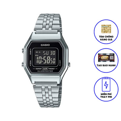 Đồng hồ nữ dây kim loại chính hãng casio LA680WA-1BDF