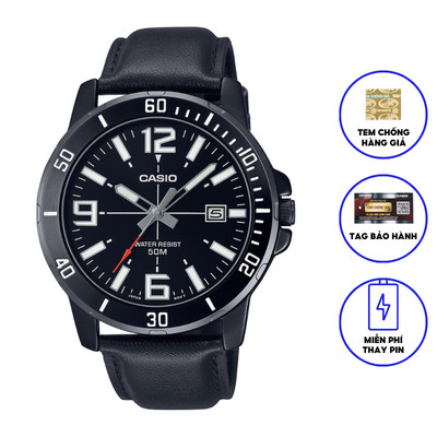 Đồng hồ nam dây da Casio MTP-VD01BL-1BV chính hãng