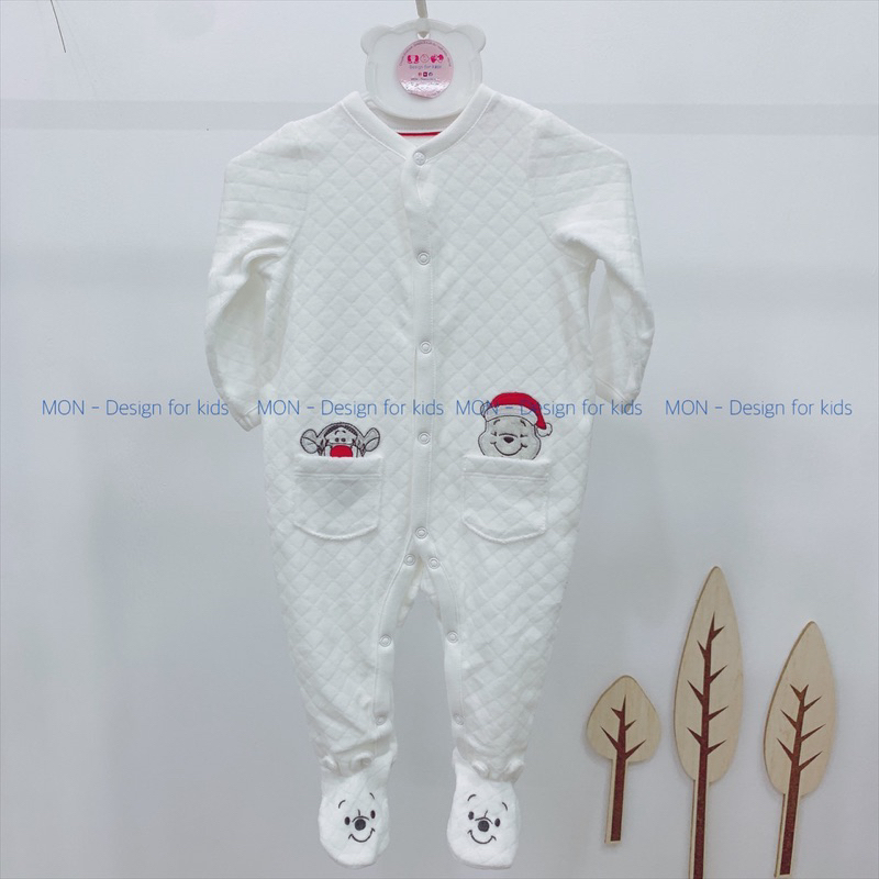 Bộ Sleepsuit NOEL nỉ và cotton / bộ body dài tay họa tiết mừng giáng sinh và Tết cho bé