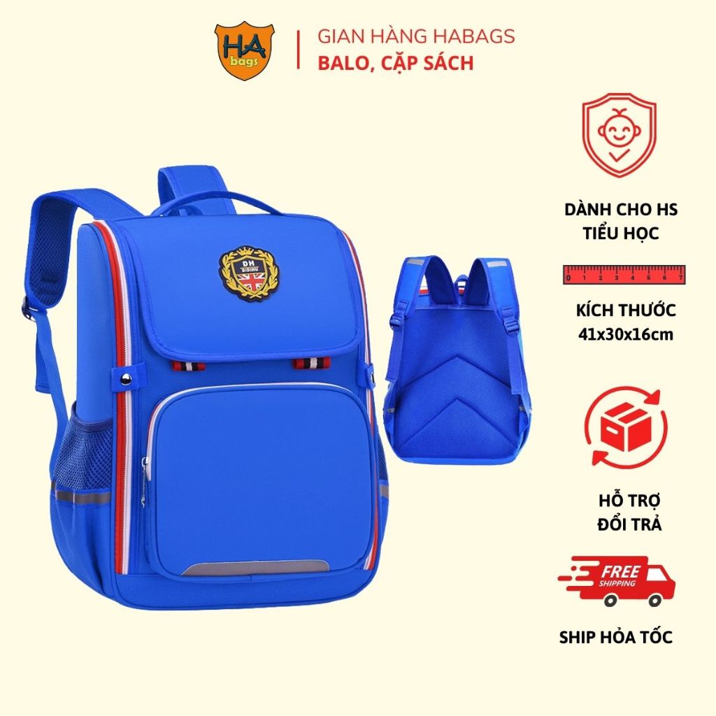 Ba lô đi học HABAGS phong cách hoàng gia Anh dành cho học sinh tiểu học HA1021
