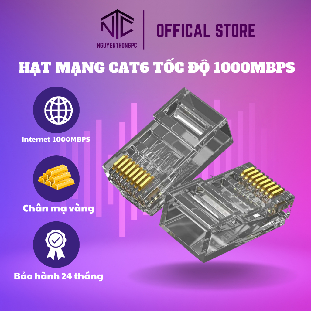 Hạt mạng cat6 tốc đô internet cao 1000mbps băng thông rộng