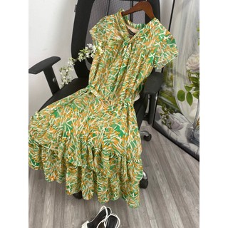 Váy hoa cổ nơ cách điệu Boo dress thích hợp đi làm, đi chơi thiết kê bởi Beaute' by nguyên Hà
