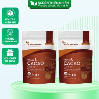 Combo 2 Túi Bột Cacao Peru Criollo Hữu Cơ không đường 200g Nguồn Thiên Nhiên