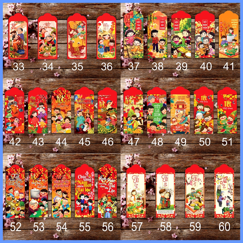 50 Lì xì tết 2024  trong 130 mẫu lì xì tết hottrend và truyền thống năm quý mão mới nhất, đẹp nhất