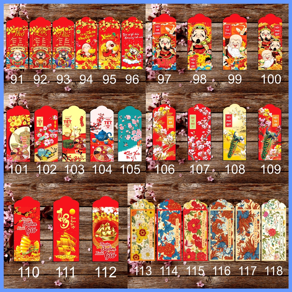 50 Lì xì tết 2024  trong 130 mẫu lì xì tết hottrend và truyền thống năm quý mão mới nhất, đẹp nhất