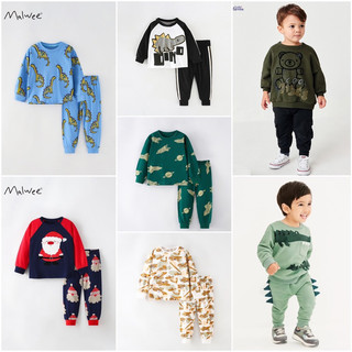 Set quần áo dài tay thu đông bé trai Malwee Little Maven