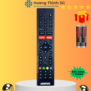 Remote điều khiển tivi ASANZO giọng nói điều khiển TV ASANZO dòng InternetLEDLCD - Tặng kèm pin - Hoàng Thịnh SG 