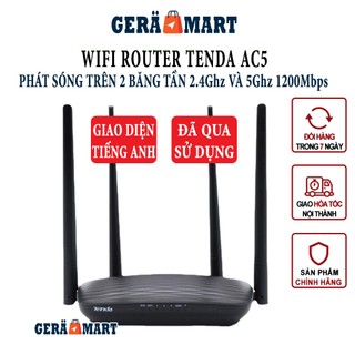 Router wifi tenda ac5 băng tầng kép 2.4g/5g - thiết bị phát wifi tenda ac5 chuẩn ac 1200mbps
