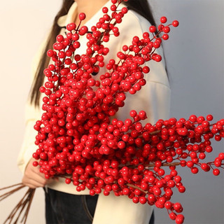 Cành đào đông cao cấp dài 100cm 12 nhánh quả