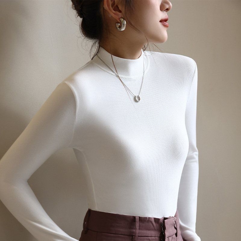 Áo thun cổ 3 phân dài tay VYVY hàng nỉ lót lông siêu ấm freesize<60kg