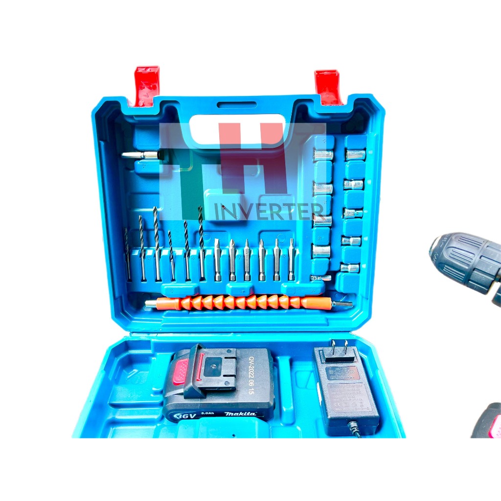 Máy khoan pin Makita 36v tặng kèm phụ kiện 24 món chi tiết