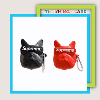 Case Airpod 1/2/Pro Hình Chó mặt sệ Supreme
