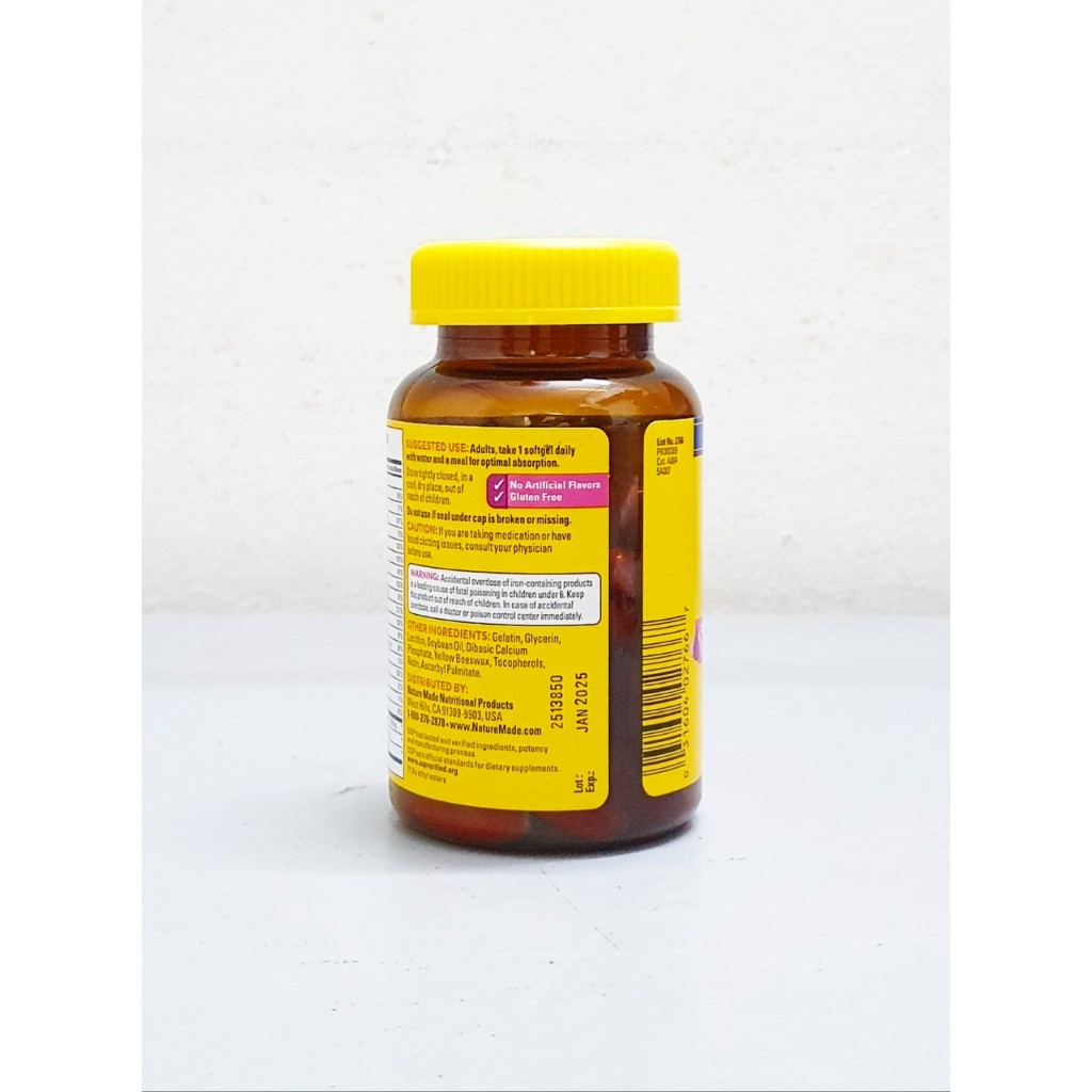 Date 3/25 - Vitamin Tổng Hợp Cho Bà Bầu Prenatal chai 60 viên hãng Nature Made của Mỹ