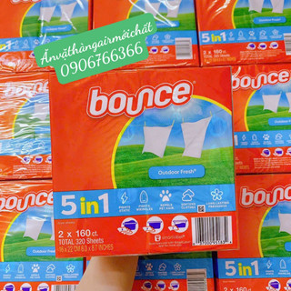 GIẤY THƠM BOUNCE QUẦN ÁO 4 IN 1 LỐC 2 x 160 TỜ CỦA MỸ