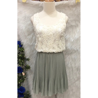 Đầm Voan Ép Nổi 3D- 2 hand Hàn Quốc hiệu MIIA- Size S(Đ156)🌹