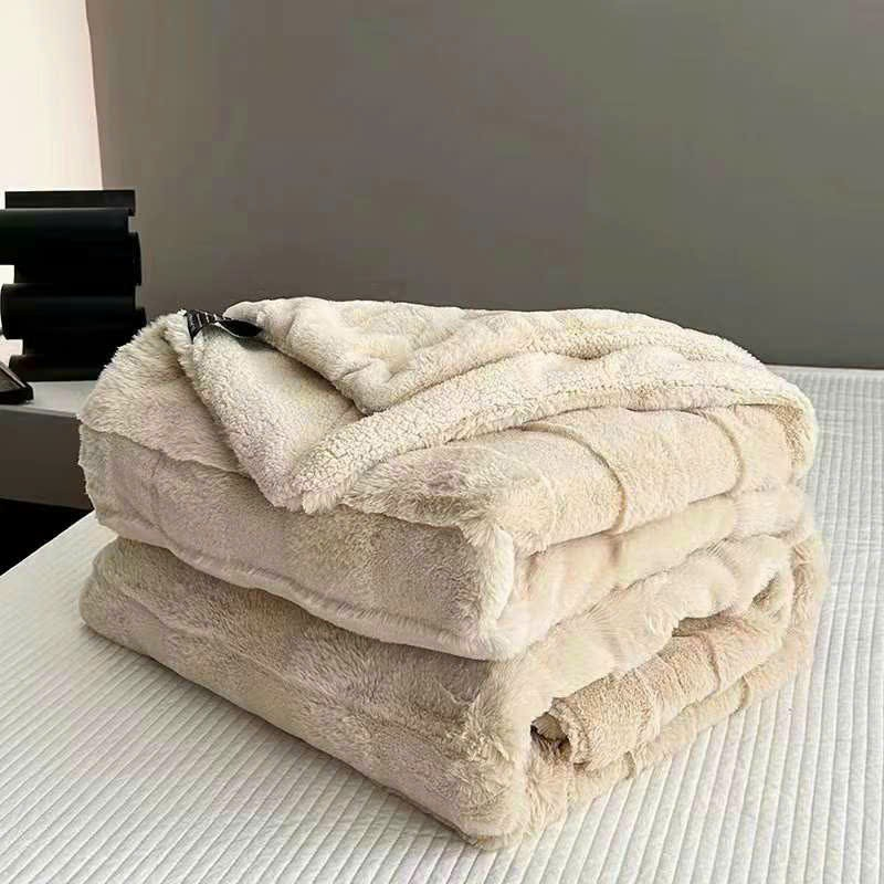 CHĂN LÔNG CỪU VÂN SÓNG SIÊU MỀM MỊN, CHĂN LÔNG CỪU MẪU MỚI