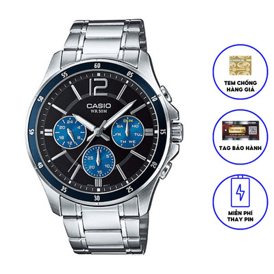 Đồng hồ nam dây kim loại Casio MTP-1374D-2AVDF chính hãng