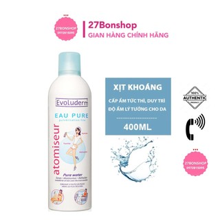 (CÓ HÓA ĐƠN) XỊT KHOÁNG EVOLUDERM 400ML