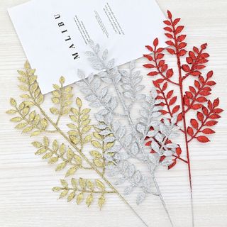 Cành lá me, cành lá me phủ nhũ, cành me nhiều màu trang trí Tết siêu đẹp