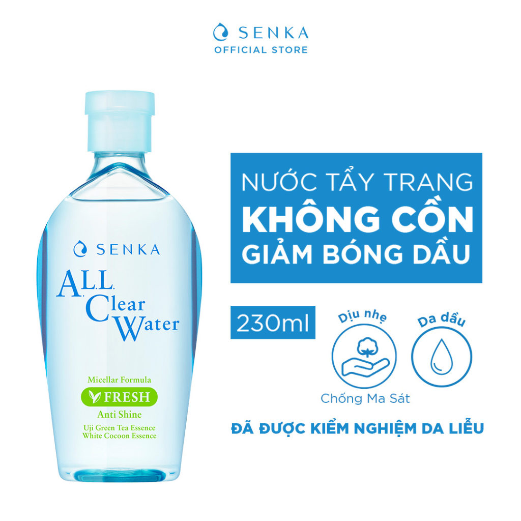 Nước Tẩy Trang Senka ALL Clear Water Micellar Fresh 230ML & 70ML