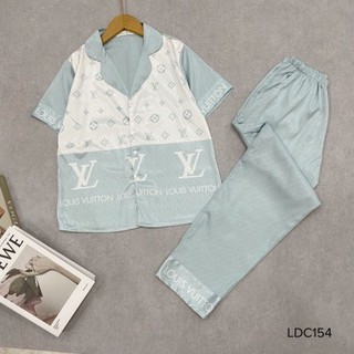 Đồ bộ pijama mặt nhà chất lụa xước cao cấp nữ có size