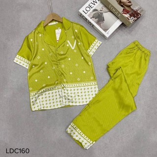 Đồ bộ pijama mặt nhà chất lụa xước cao cấp nữ có size