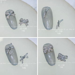 Charm nơ cao cấp đá pha lê siêu sáng