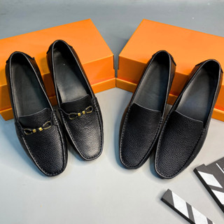 Giày Lười Nam Da Bò Thật 100% - giày Moca nam cao cấp đế bệt bảo hành 12 tháng