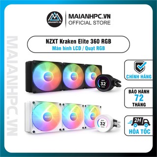 Tản nhiệt nước nzxt kraken elite 360 rgb black / white bảo hành 72 tháng