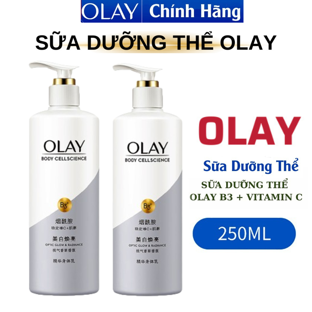 Sữa Dưỡng Thể Olay B3 - Dưỡng Trắng Da Toàn Thân 250ml - chính hãng