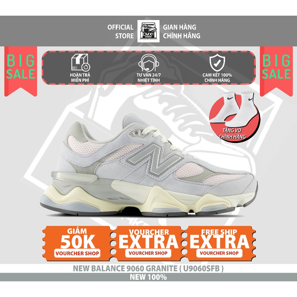 Giày NEW BALANCE 9060 GRANITE  - AUTHENTIC 100%