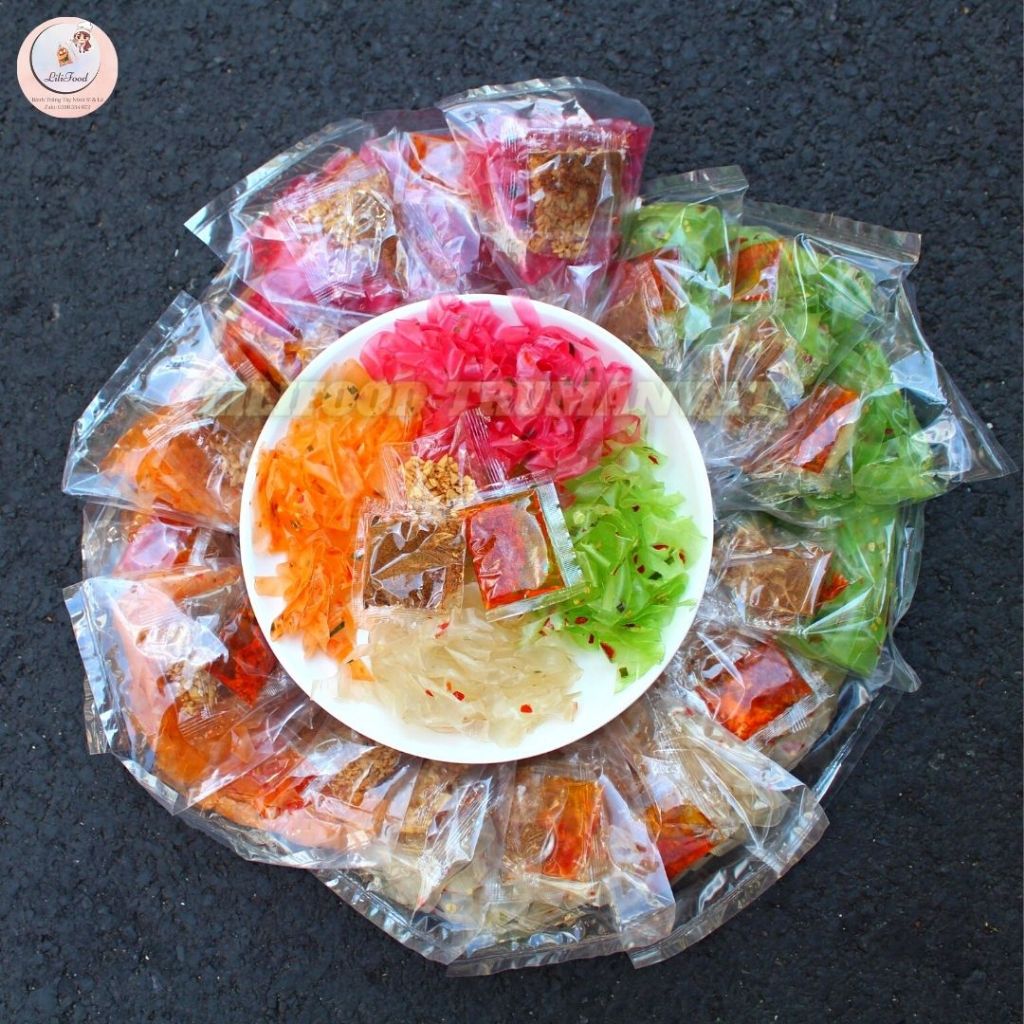 Bánh Xâu-Bánh Phơi Sương Dẻo Cắt Sợi Trộn Cay Nhiều Loại Siêu Ngon-LiLiFood