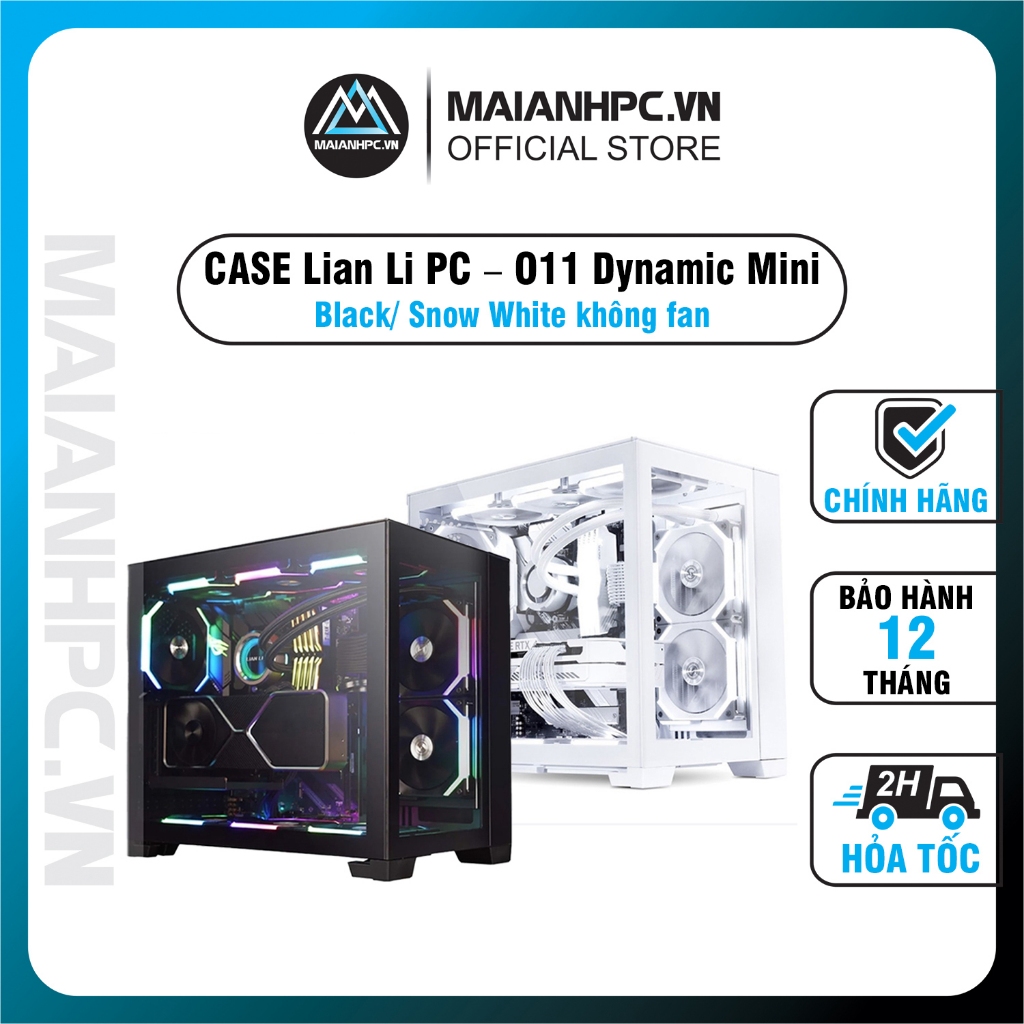 Case Lian Li PC – O11 Dynamic Mini Black/ Snow White hàng chính hãng bảo hành 12 tháng