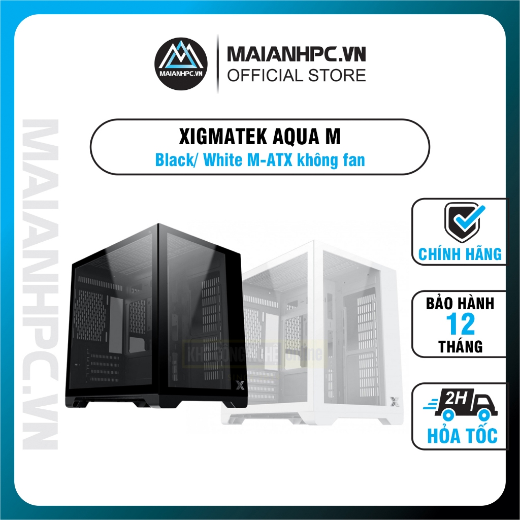 Vỏ Case máy tính XIGMATEK AQUA M / AQUA M ARTIC (EN40108) - PREMIUM GAMING M-ATX CASE (Hàng Chính Hãng)