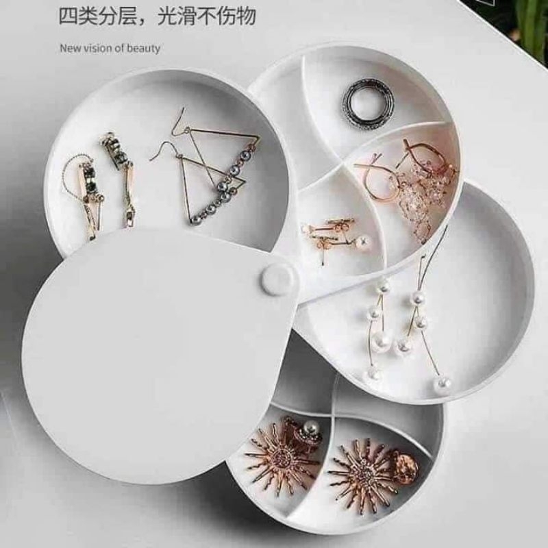 Hộp đựng trang sức bông tai đủ màu 4 tầng