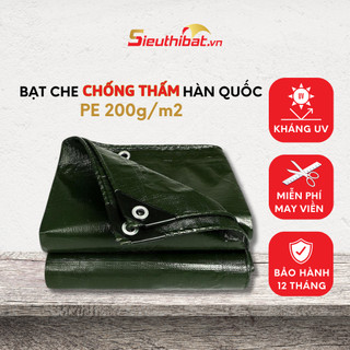  Bạt Che Nắng Bạt Che Mưa Hàn Quốc Màu Xanh RÊU Kháng UV May Viền Đóng Khoen Sẵn