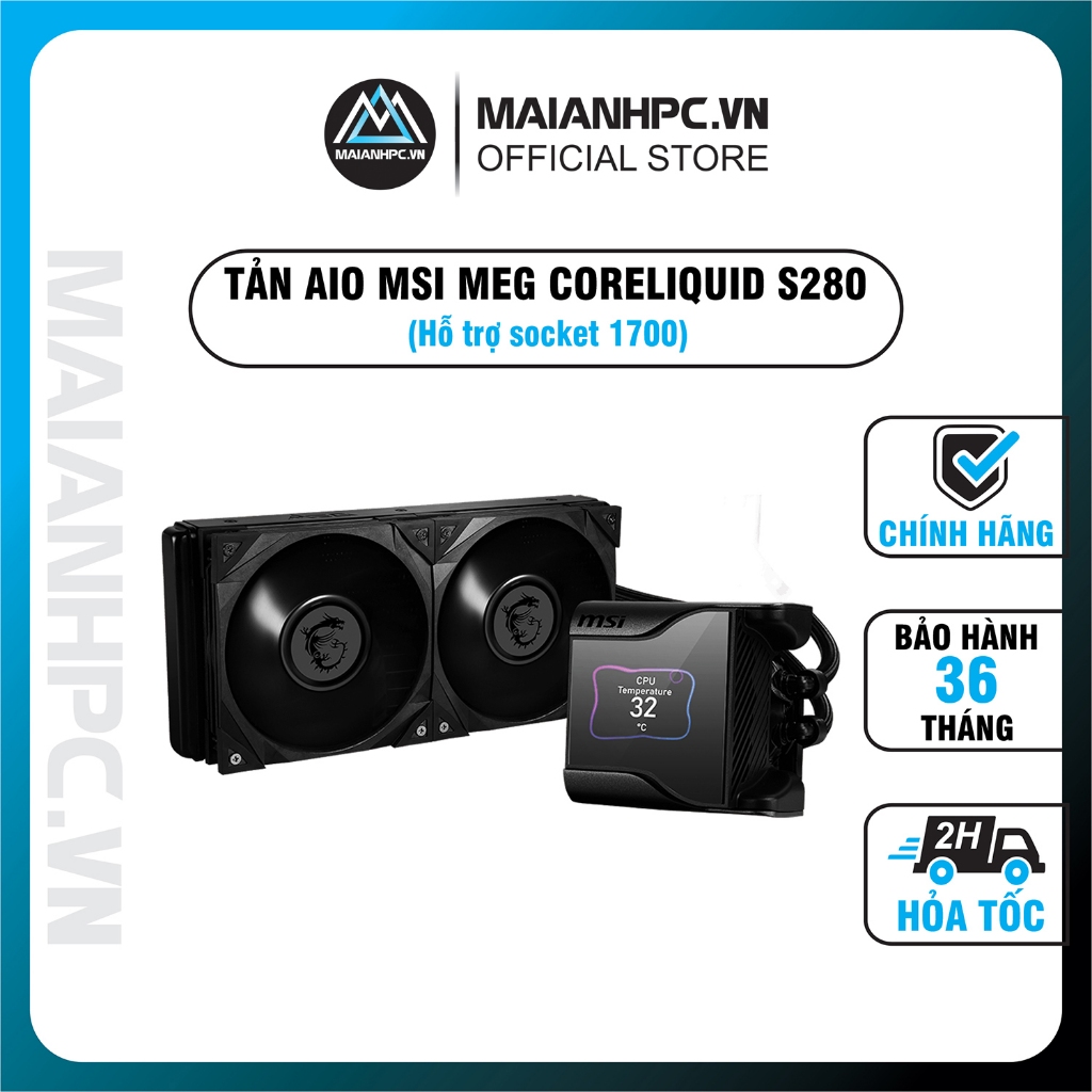 Tản Nhiệt Nước MSI MAG CORELIQUID P240 hàng chính hãng bảo hành 36th