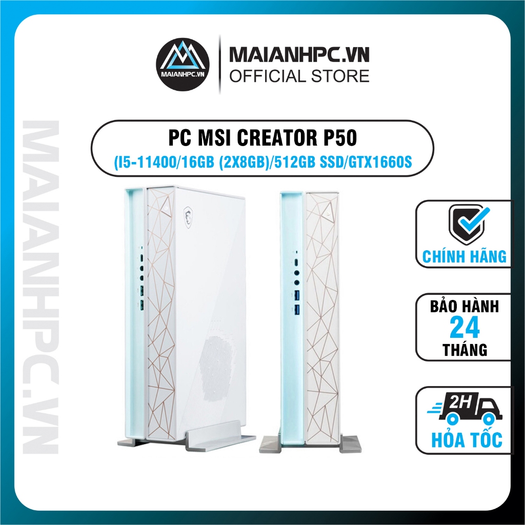 PC MSI CREATOR P50 (I5-11400/16GB (2X8GB)/512GB SSD/GTX1660S/WL+BT)