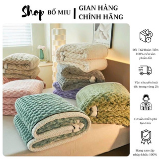 Chăn lông thỏ , Chăn nỉ tuyết thu đông mềm mịn , không dụng lông hàng nhập khẩu kích thước 2Mx2M3