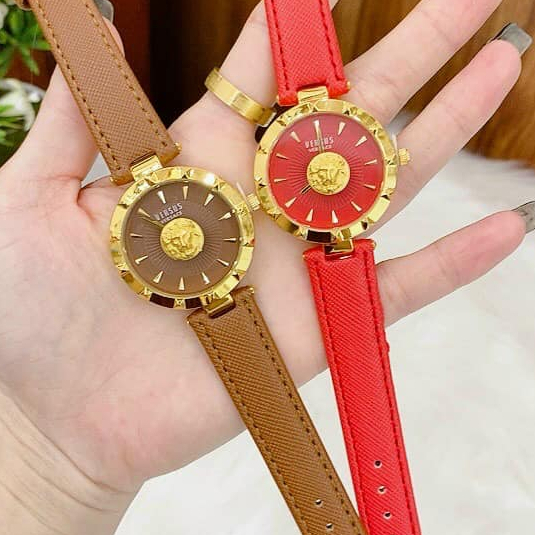 Đồng Hồ Nữ Versace JAPAN WATCH Kiểu Dáng Mặt Tròn Đơn Giản Mang Phong Cách Cổ Điển Thanh Lịch Size 30mm