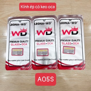 A05S - Kính ép màn hình có keo oca samsung A05s - kính A057f giá rè - kính ép liền keo oca