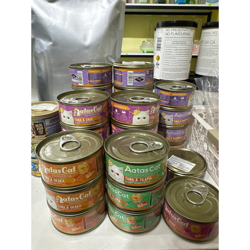 Pate Aatas Cat Lon 80g Cho Mèo - Nền Cá Ngừ Thơm Ngon Bổ Dưỡng