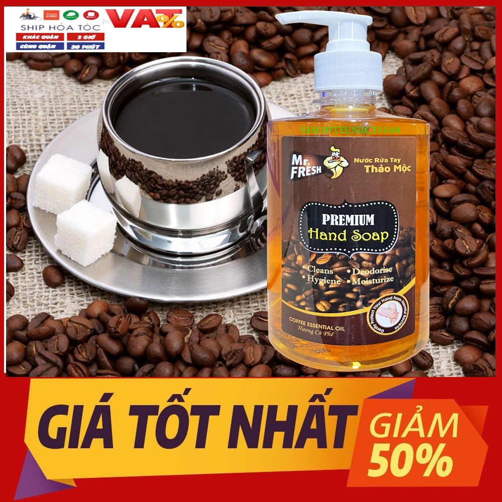 Nước rửa tay khử mùi Mr.Fresh 500ml Hương Cafe