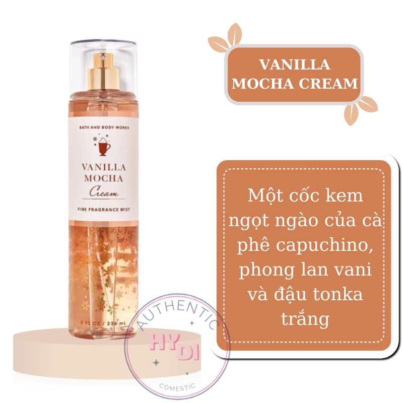 FULL SIZE VANILLA MOCHA CREAM - XỊT THƠM DƯỠNG THỂ BATH & BODY WORKS USA