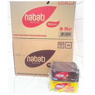 1 thùng bánh Nabati Phô Mai/Socola Bịch 10 Gói